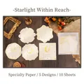Retro astronomie decoratieve kaarten met goudfolie zon en maan voor bullet journal - Sterrenlicht Binnen Handbereik