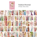 50 pieces of vintage Victorian lady fashion stickers for DIY scrapbooking and journals - Fashion Pictorial