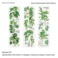 Green Island Garden floral PET stickers set of 6 sheets for journaling and DIY crafts - Window View