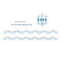 Ruban décoratif dentelle bleu avec nœuds roses pour scrapbooking DIY, rouleau 20x350mm - Gelée de myrtille
