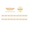 Deko-Washi-Tape mit rosa Schleifen und gelben Herzen für DIY-Scrapbooking-Journale - Süßer Orangentraum