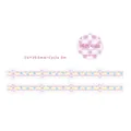 Ruban adhésif washi rose et violet avec motifs de nœuds et fleurs pour déco DIY - Battement de Cœur