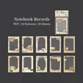 Retro PET stickers set with 10 vintage ticket designs for scrapbooking and journal decor - Ticket Records