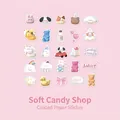 50 autocollants 3D mignons animaux série guimauve pour scrapbooking et décoration DIY - Magasin de Bonbons Mou