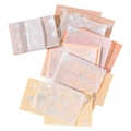 Briefpapier-Set mit Blumen und Schmetterlingen aus Pergamentpapier mit Silberprägung - Moonlight Stroll