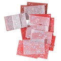 Mo-Card Leather Garden Serie Bergrose Papier-Set mit eleganter Silberfolien-Veredelung - Wildrose