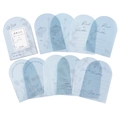 Artistic arch-shaped translucent blue floral decorative stickers for journaling - Wilderness Beyond