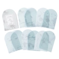 Artistic translucent arched paper with botanical floral shadows in light blue and grey - Vanishing Light and Shadow