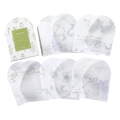 Translucent arch-shaped decorative paper tags with tree shadow patterns in forest style - Mottled Tree Shadows