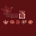 Adesivi per papaveri in PET con finitura in oro per decorazioni di scrapbooking - Papavero in Fiore