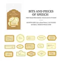 Set de 45 autocollants vintage en papier washi avec dorure pour décoration de journal - Mots Fragmentés
