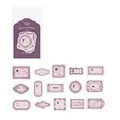 Violette Vintage-Washi-Sticker mit Goldfolie, Journal-Rahmen und Etiketten-Set - Traumdauer