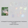 Universal Mirage laser PET stickers with 15 plant specimen patterns and 30 pieces total - Plant Specimens