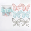 Zartes Schmetterlings-Spitzenpapier-Set in Rosa, Blau und Grau für Scrapbooking-Dekor - Sanskrit Flora Meer