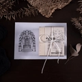Set de sellos de caucho estilo ventana barroca vintage con ilustración retro y cuerda - Ventana de Hojas Caídas