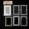Adesivi decorativi in pizzo serie Museum con disegni traforati vintage bianchi e oro - Light Gauze And Poetry