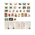 Pegatinas de sellos de mariposa vintage y papel decorativo para scrapbooking - Diario de Mariposas