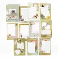 Forest Imprint Vintage-Notizblockset mit Blumen- und Schmetterlingsmustern für Scrapbooking - Waldabdruck