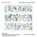 Adesivi decorativi in PET con fiori blu e motivi di farfalle per scrapbooking - Linguaggio della Campanula