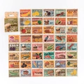 Lot de 45 autocollants vintage d'épicerie en boîte kraft pour décor scrapbooking - Étiquettes d'Épicerie