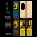 Alice in Wonderland themed black card bookmarks with gold foil and colorful silhouettes - Alice's Adventures