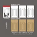 Carta per scrapbooking a francobollo vintage con cornici puntinate in kraft bianco e marrone - Flusso di Luce