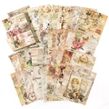 100 sheets of vintage scrapbook paper with floral and butterfly patterns for DIY projects - Eden Garden