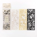 Hollow bookmarks with butterfly and rose patterns in white, beige, and black colors - Dancing Butterfly