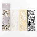 Hollow cat silhouette specialty paper bookmarks in cream yellow and black finishes - Cat Garden