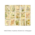Moonlit Musings vintage botanical scrapbooking paper set with 15 floral designs - Moonlit Thoughts