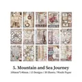 Vintage Moonlight Shanhai Journey collage paper with retro musical and travel patterns - Mountain and Sea Journey