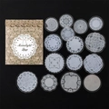 Pegatinas de encaje PET mate para decoración de álbumes en set de 30 piezas - Encaje de Luz de Luna