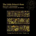 Set de pegatinas Prince Rose con pan de oro sobre cartulina negra para diario, 6 piezas - El Principito y la Rosa