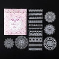 Set de pegatinas de PET de encaje blanco vintage con acabado mate y bordes florales - Encaje de Sueño