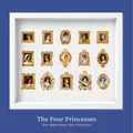 Series 4 Princess vintage portrait frame stickers with 30pcs gold relief designs - Princess
