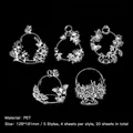 Five styles of vintage PET vase and butterfly decorative stickers for scrapbooking - Dream Glass Bottle