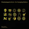 Twilight PET gold-foiled stickers featuring 15 mystical alchemy and celestial designs - Starry Divination