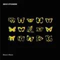 Golden butterfly PET stickers in green gradient for DIY journal decoration, 30 pieces set - Butterfly Dream