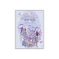 Floral PET stickers in Evening Flower Sea theme with 30 pieces of purple flower designs - Evening Flower Sea