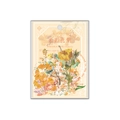 Dreamy Flower Island Series vintage PET floral stickers in warm orange tones, 30 pieces - Light and Shadow Bloom