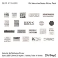 Retro English news deco stickers in 'Yesterday' style for scrapbooking journals 40pcs - Old Days