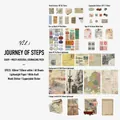 Vintage scenery themed scrapbooking kit with 40 sheets of mixed paper and stickers - Endless Steps