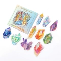 Pegatinas PET Star Brilliant con diseños de cristales y minerales en plata láser - Fragmento de Vía Láctea