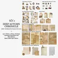 Retro style scrapbooking kit Late Autumn Chronicle with 40 sheets of mixed papers - Late Autumn Chronicles