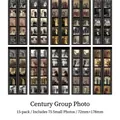 Vintage film style stickers with retro group photos for DIY scrapbooking and crafts - Century Group Photo