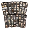 Retro film aesthetic stickers pack featuring 15pcs of vintage travel and architecture scenes - Travel Check-in