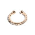 Élégant ear cuff en argent S925 or rose avec zircons cubiques sertis en pavé - Argent 925 / Or 18K