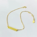 Pulsera de barra minimalista de plata de ley S925 con acabado chapado en oro - Plata 925 / Dorado