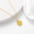 French style S925 sterling silver gold eight-pointed star necklace with compass pendant - 925 Silver / Gold
