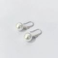 Orecchini vintage in argento S925 con perle francesi e accenti di zirconi luminosi - Argento 925 / 10mm